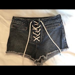 BDG Tie Up Jean Shorts